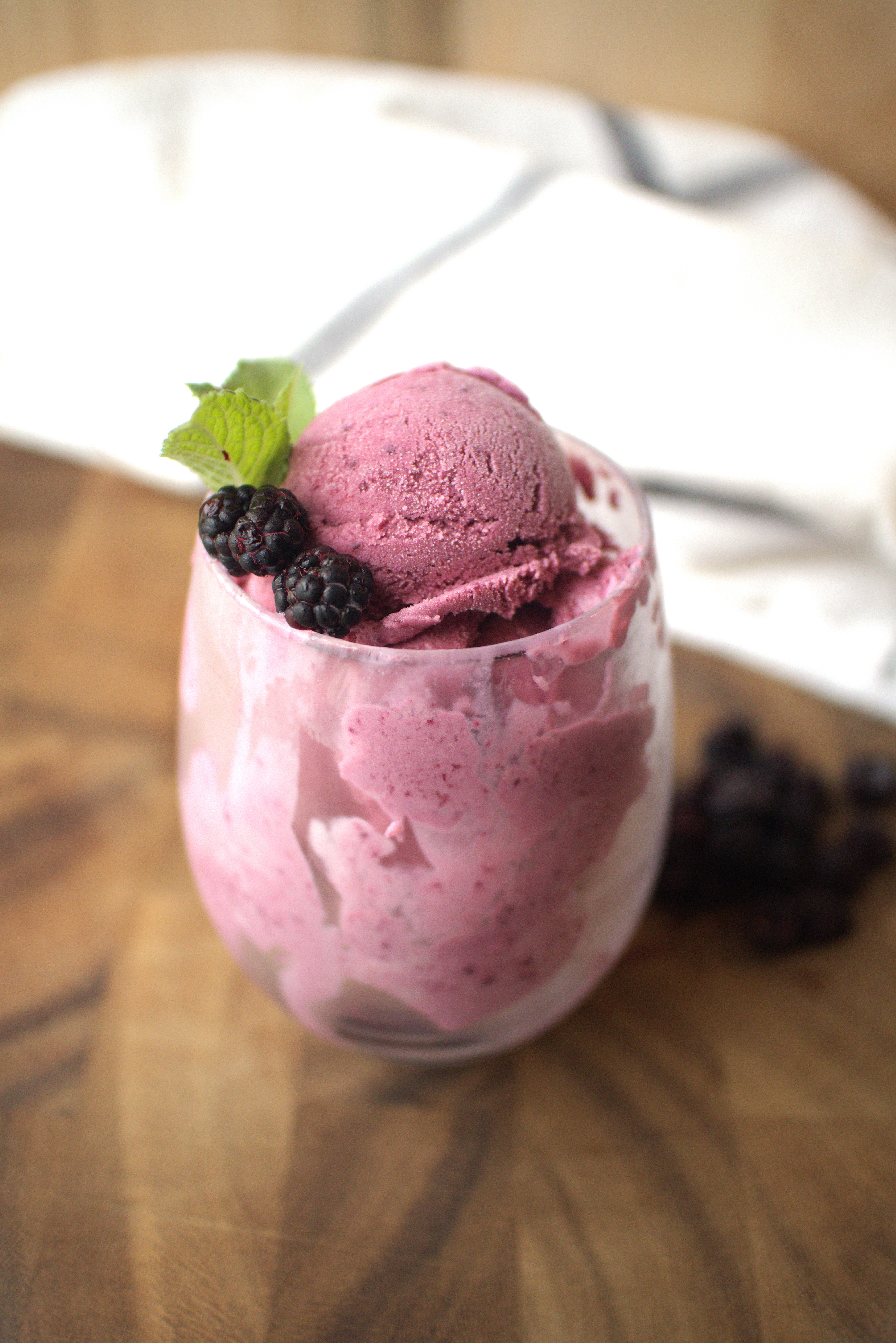 Homemade Black Raspberry Ice Cream