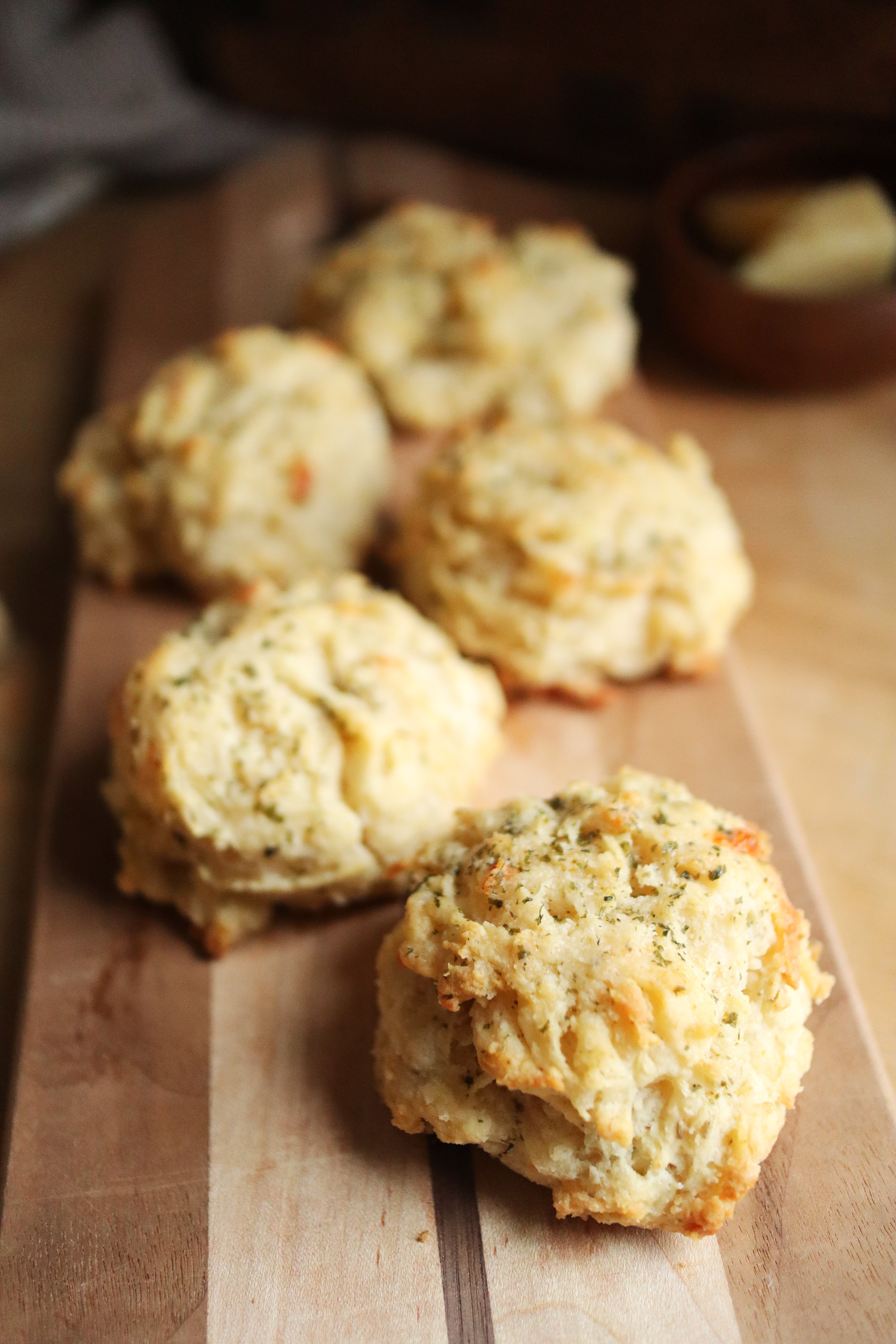 Quick and Easy Rosemary Cheddar Drop Biscuits